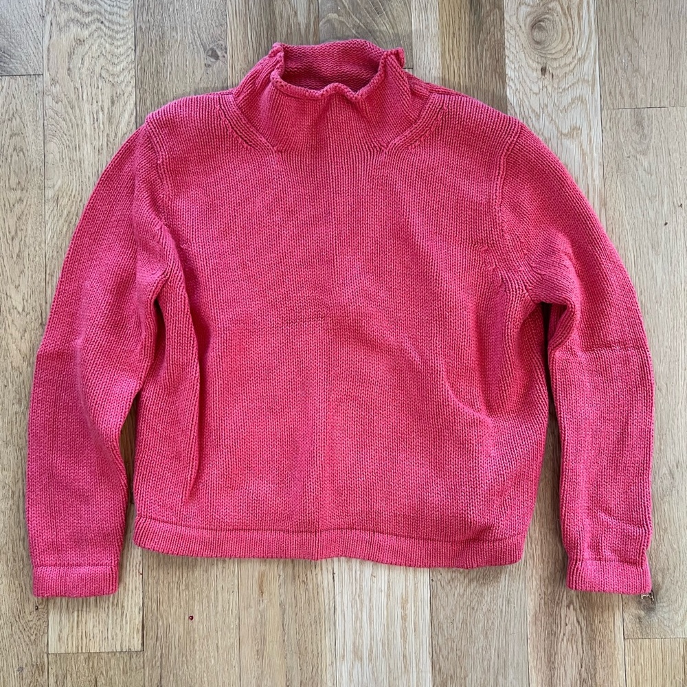 JCrew cropped sweater- women’s size M- color red